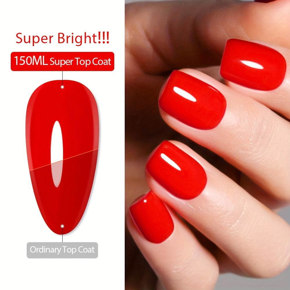 Gel Nail Polish Super-Glossy Top Coat in 15ml Soak-Off Formula with UV/LED Cure for Nail Art — image 6