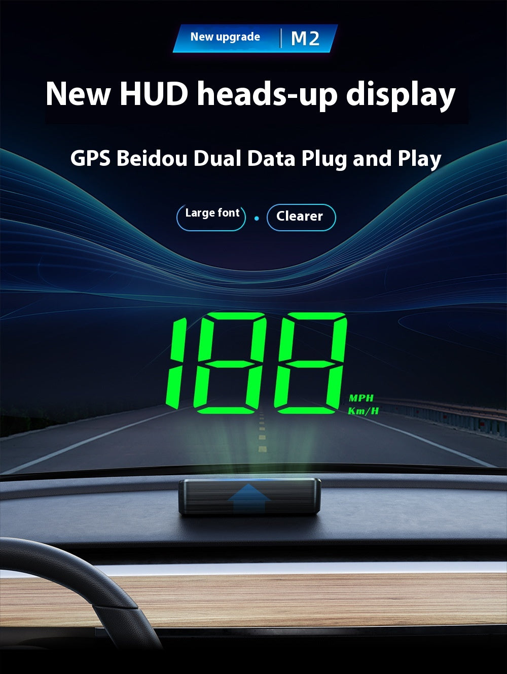 New Universal Head-up Display Car GPS Velometer