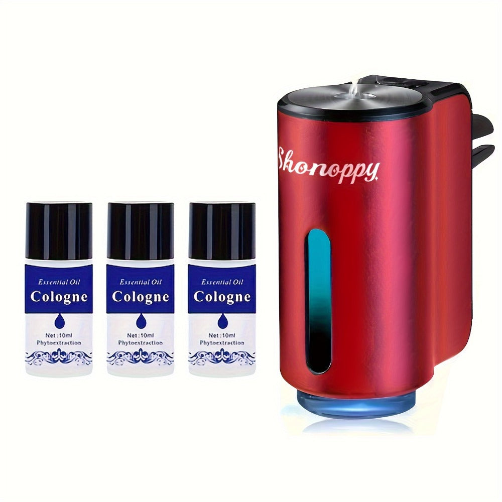 Car Air Freshener Aroma Diffuser with Essential Oils – USB Powered Smart Scent Diffuser for Car, 3/6/10/20 Bottles 0.34oz Ess