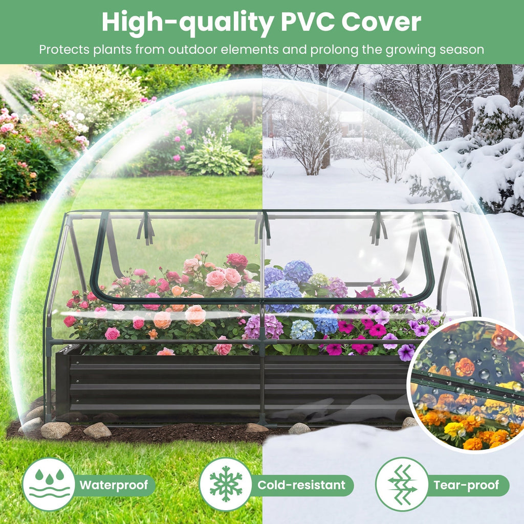 Raised Garden Bed with Greenhouse Cover 3-in-1 for Garden, Patio and Yard Use, with the Listed Configuration — image 6