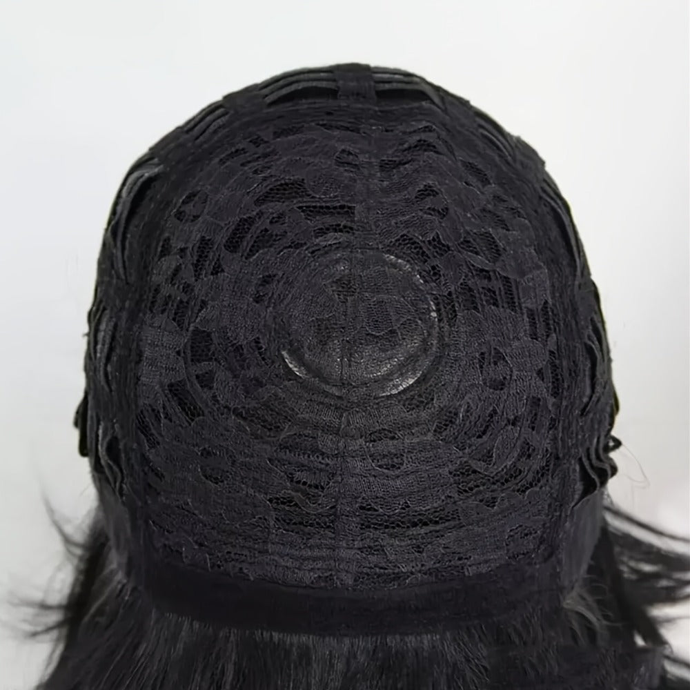Synthetic Wig 6-Inch Blonde-Brown Mixed Pixie Cut with Bangs and Adjustable Rose Net Cap for Daily Styling — image 2