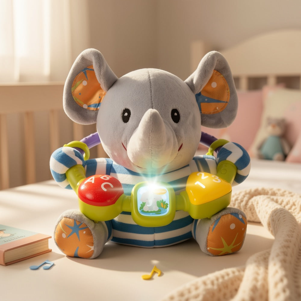 Musical Elephant Plush Toy with Music & Light, Soothing Stuffed Animal for Baby Toddler Boys Girls — image 6