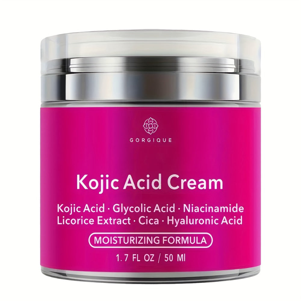 Face Cream Kojic Acid and Hyaluronic Acid 50ml Formula in One-Jar or Two-Jar Pack Options for AM and PM Use — image 3