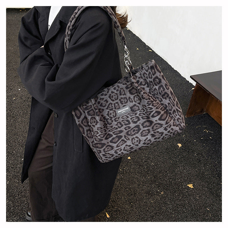 Leopard-print Tote Bag For Women 2025s Latest Trendy Style