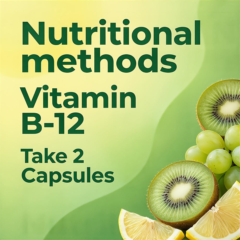 Vitamin B12 500mcg Capsules 120 Count for Women Men for Bath Time, Home Spa and Personal Care — image 5