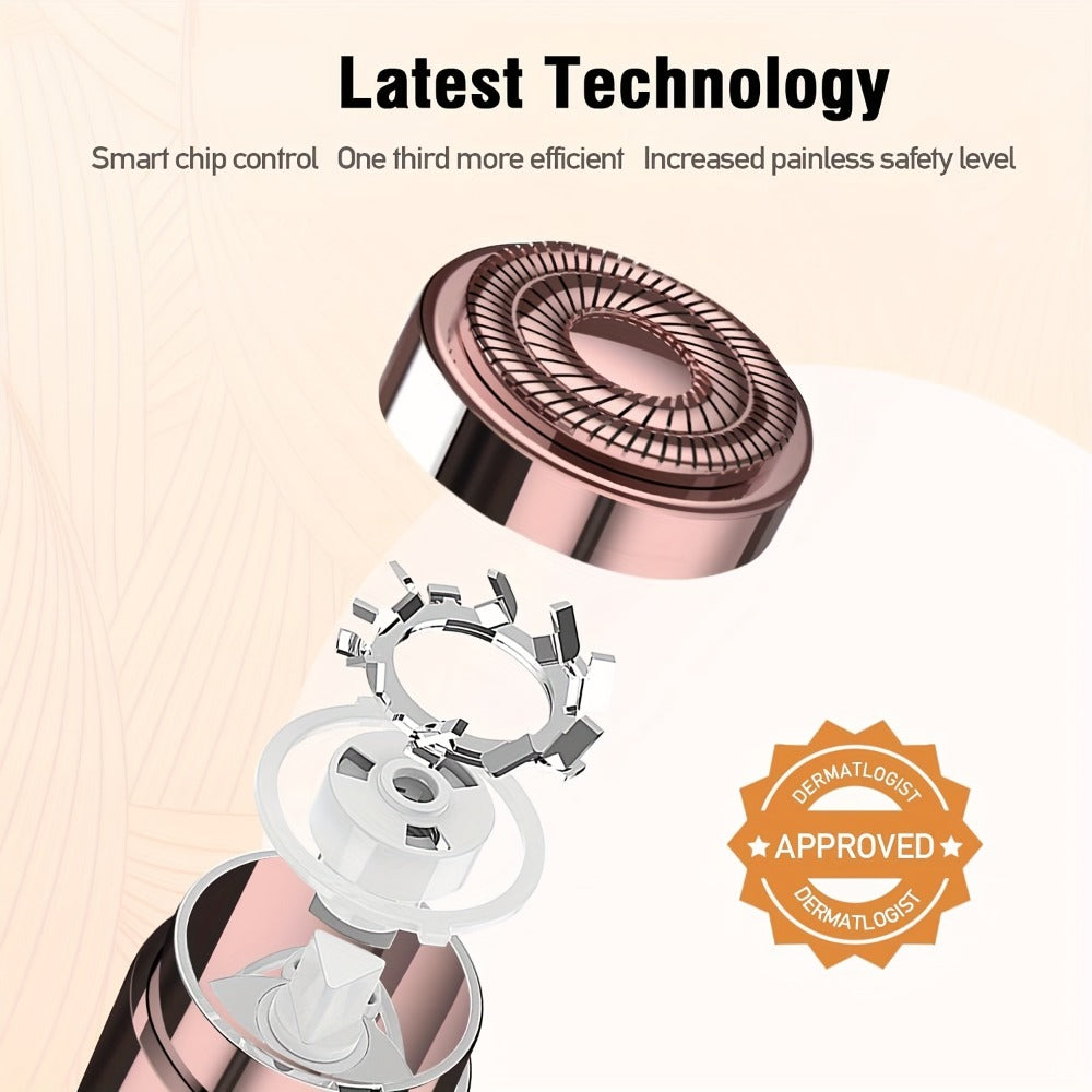 Electric Shaver for Women USB Rechargeable Epilator Hair Remover Face Bikini Legs Arms, for Everyday Face, Beard and Body Gro