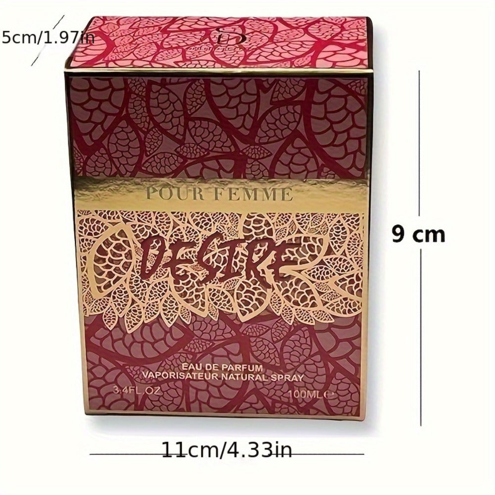 Perfume United Scents Desire for Women 100ml in Pink Bottle with Peony Source Profile for Daily Wear — image 6