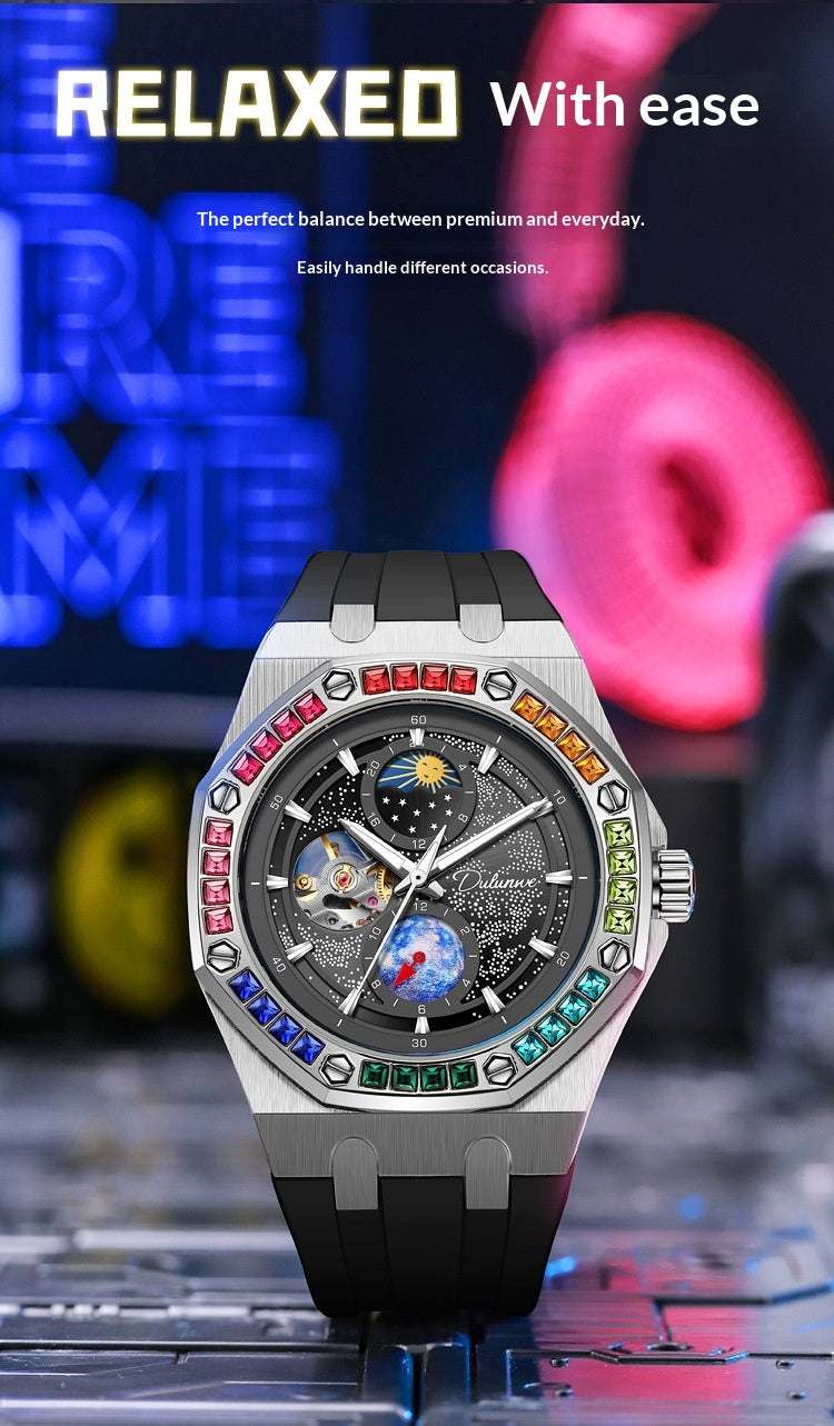 Waterproof Luminous Mechanical Watch For Men Starry Sky Series
