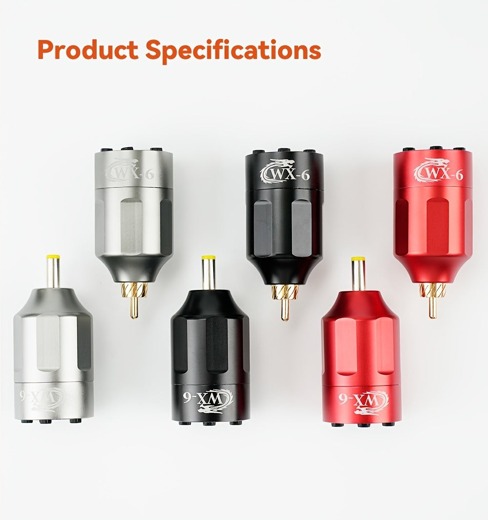 WX-6 Rechargeable Tattoo Power Supply with LED Display and Four RCA or DC Color Configurations — image 23