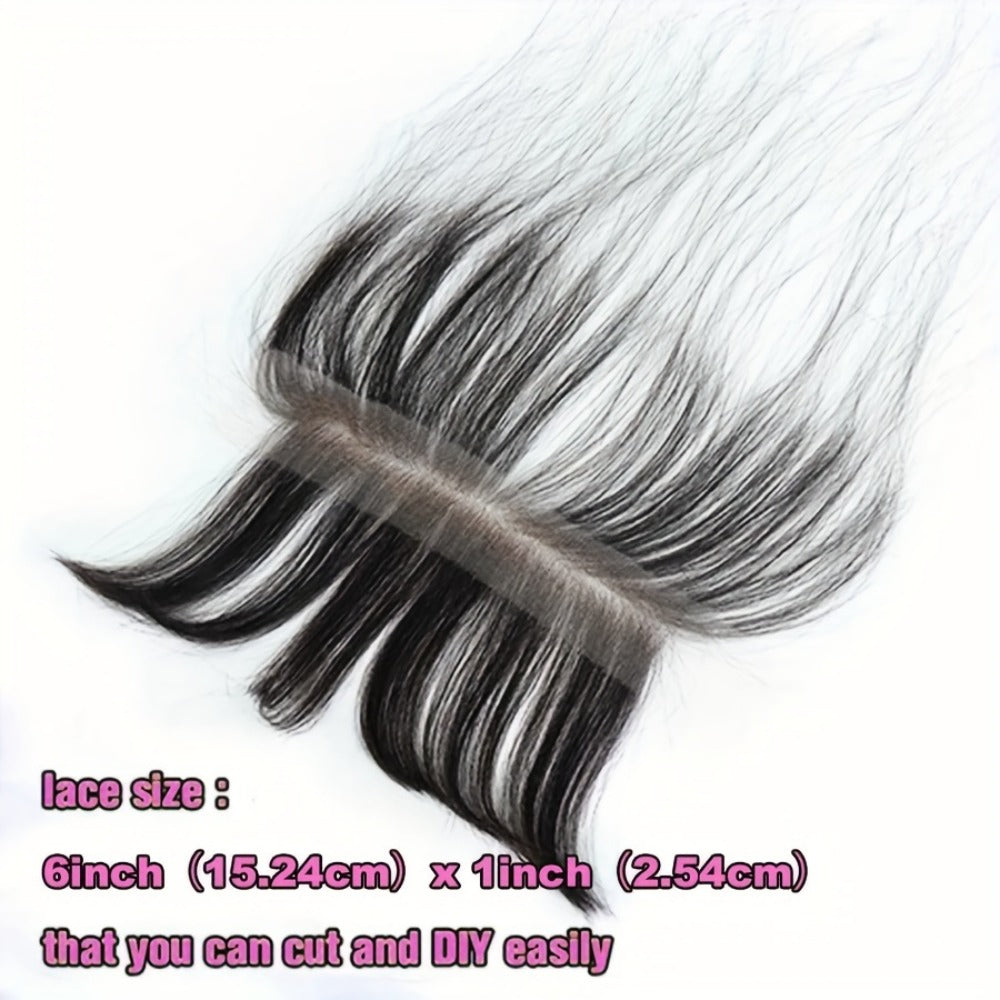 Hair Accessories 6x1 HD Lace Hairline Piece with Six-Inch Human Hair Fringe in Natural Color — image 7
