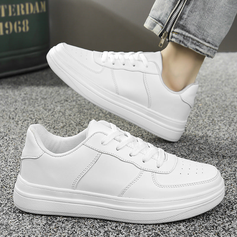 Men's Plus Size Platform White Sneakers - Spring Summer Trainers