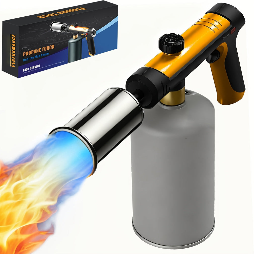 Propane Torch Gun with Safety Lock & One-Touch Max Fire, Adjustable Flame Butane Burner for Searing Steak — image 6