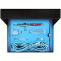 Airbrush Kit Dual-Action Gravity Feed – 0.3mm & 0.5mm Needle Sets, 7cc 20cc 40cc Cups, Complete Air Brush Gun Set for Nails, 