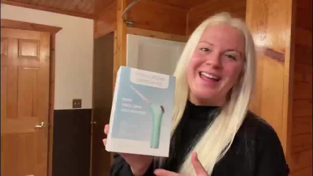 Tonsil Stone Remover Electric Vacuum Kit with LED Light – 3 Suction Modes 5X Magnifying Mirror Oral Irrigator Safe Gentle Ton