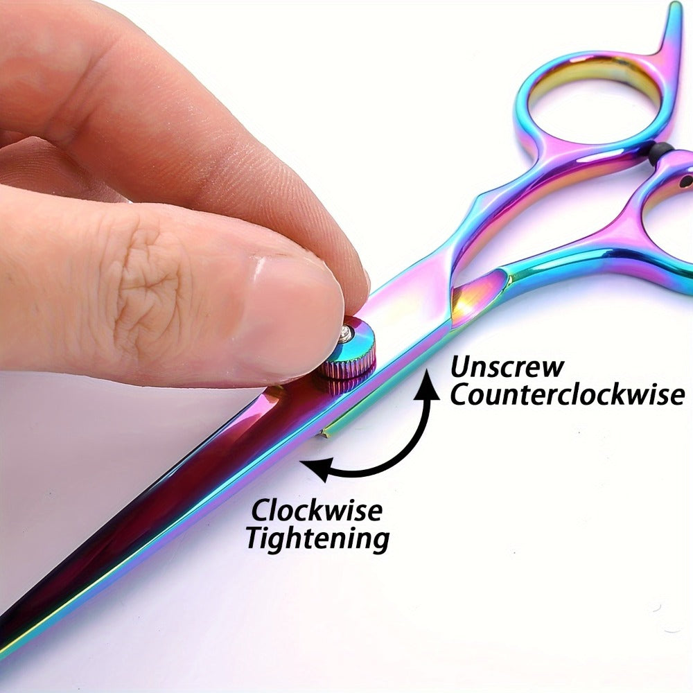 Hair Scissors Set in a Professional 16pcs 6.0 Inch Salon Shear Design for Flat Cut and Bangs — image 2