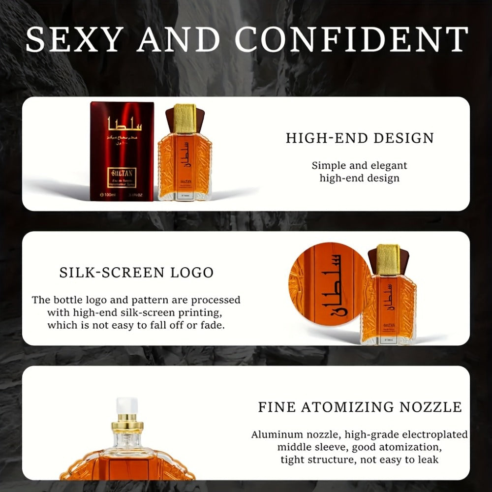 Oud Perfume for Men Arabian Dubai Fragrance Oil Sophisticated Scent Musk Amber Sandalwood for Bath Time, Home Spa and Persona