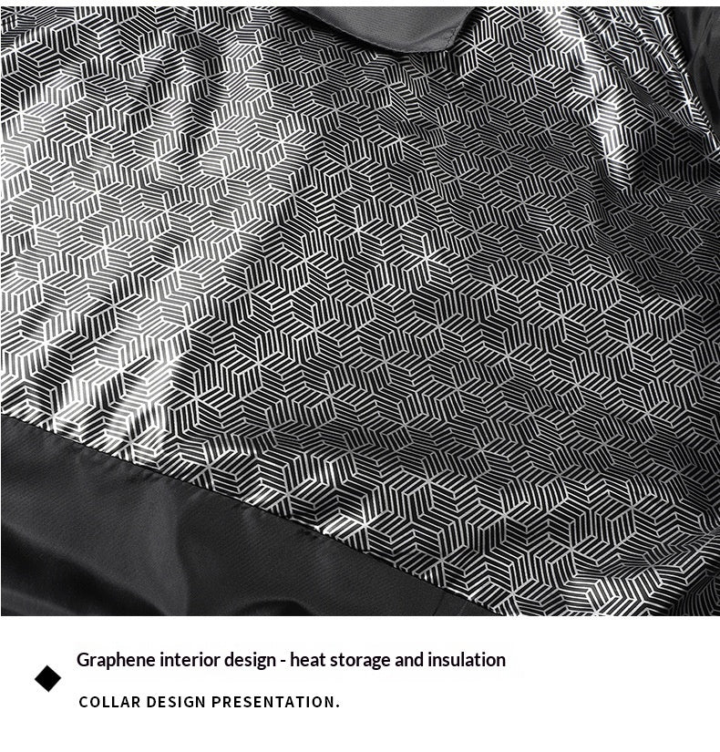 New Mens Graphene Cotton Jacket With A Detachable Hoodextra-thick And On-trend