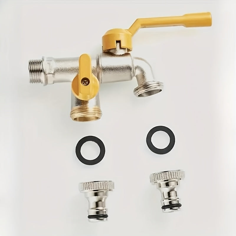 Garden Hose Faucet Dual Outlet Stainless | Outdoor Spigot Sprinkler — image 10