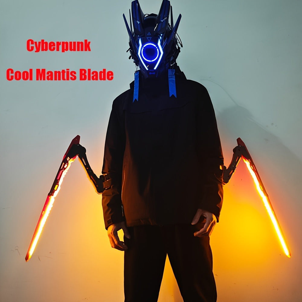 LED Mantis Knife Cyberpunk Light Up Acrylic Prop, Luminous Blade for Halloween Costume Cosplay Sci-Fi Role Play Party — image