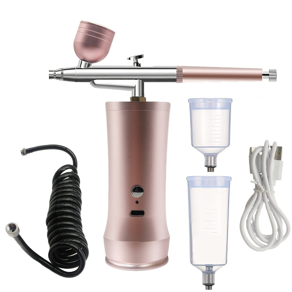 Rechargeable Cordless Airbrush Kit with Green, Pink, Red or Black Three-Gear Pump and Three Cup Options — image 6