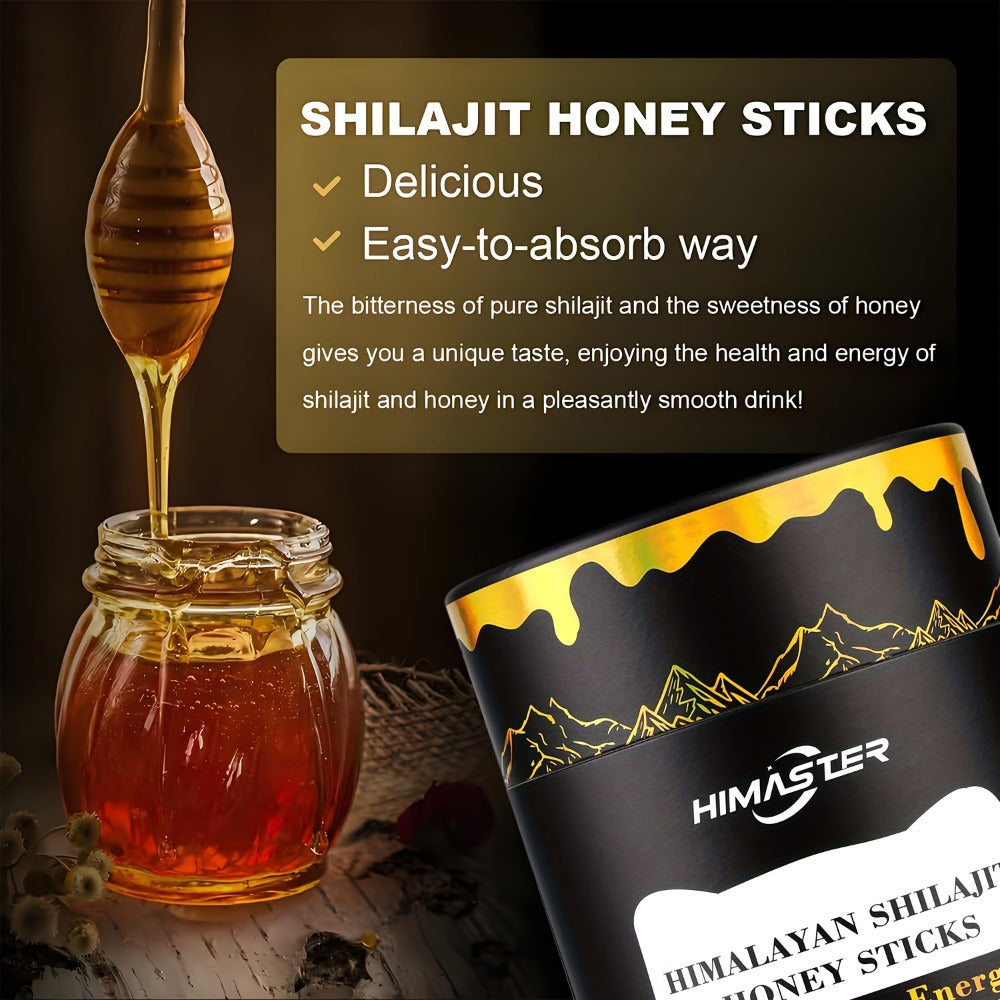 Herbal Supplements with HIMASTER Label, Shilajit Honey Saffron Sticks, 30 Sticks per Package — image 4