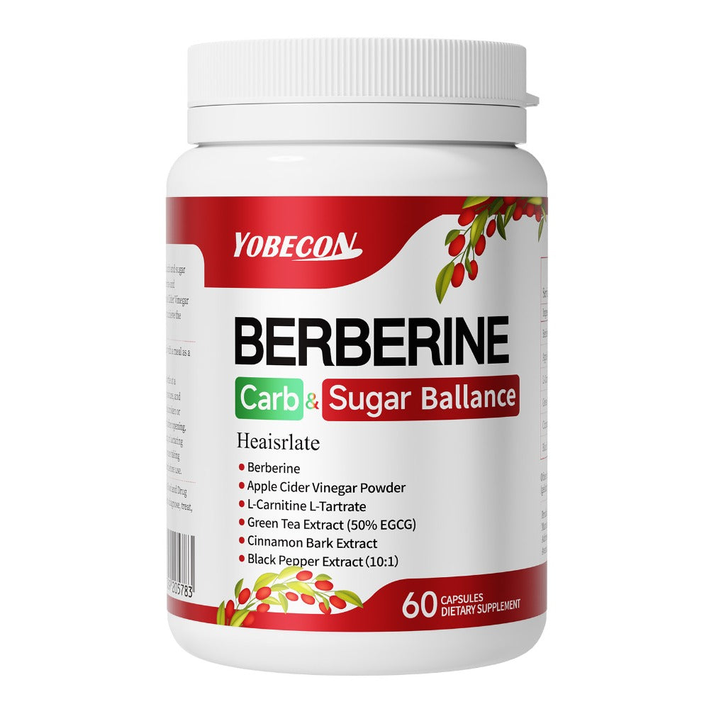 Dietary Supplement Berberine Capsules with Apple Cider Vinegar, Cinnamon and Green Tea, 60 Count — image 3
