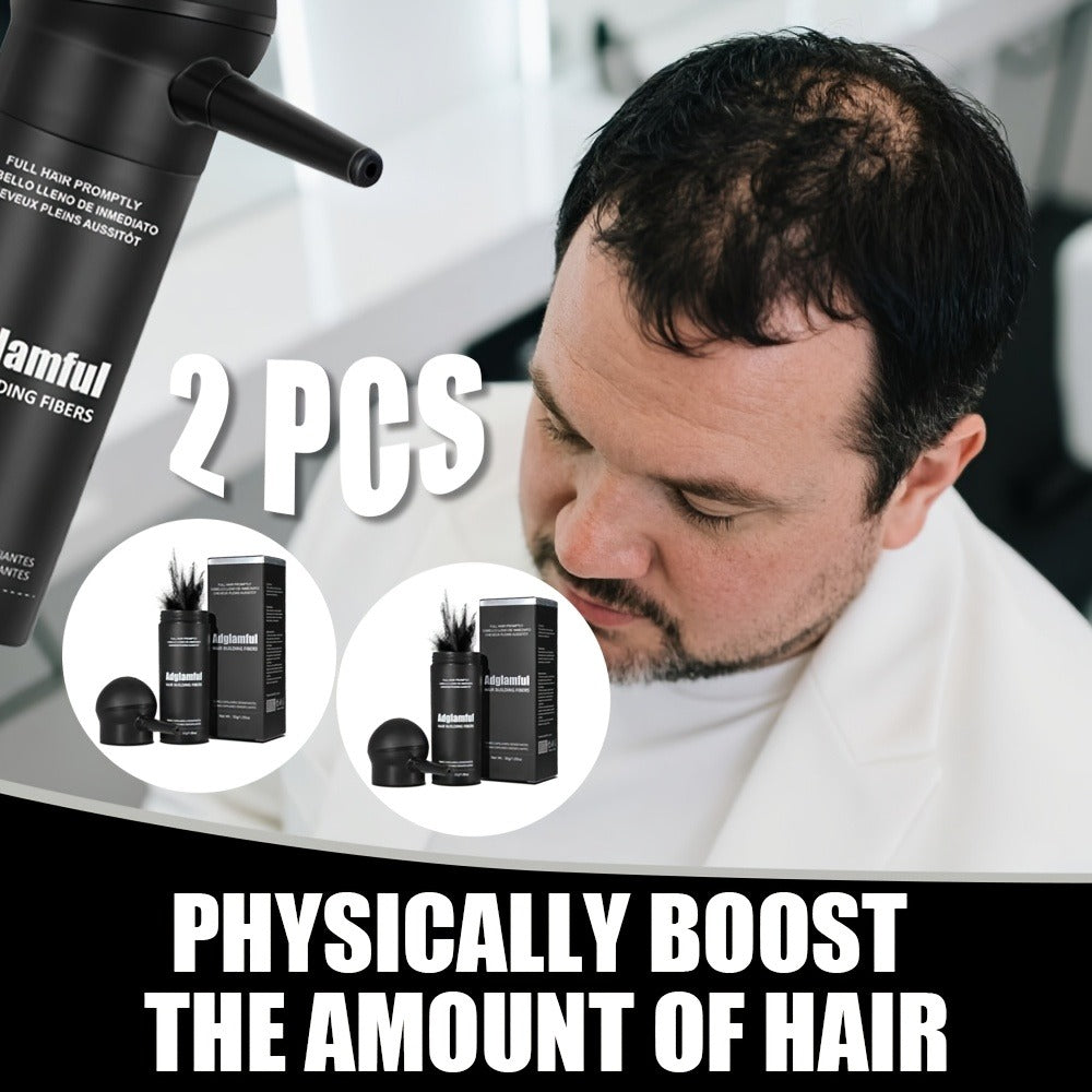Hair Volumizing Fibers 2-in-1 Kit 30g x 2pcs - Instant Volume for Thinning & Sparse Hair, Fills Part Lines & Hairlines — imag