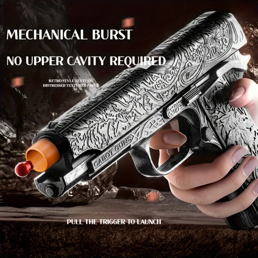 Bullet Toy Gun Pistol with 120 Bullets 12 Shells & 2 Magazines, Hollow Hanging Foam Blaster for Kids Boys Girls Ages 6+ — ima