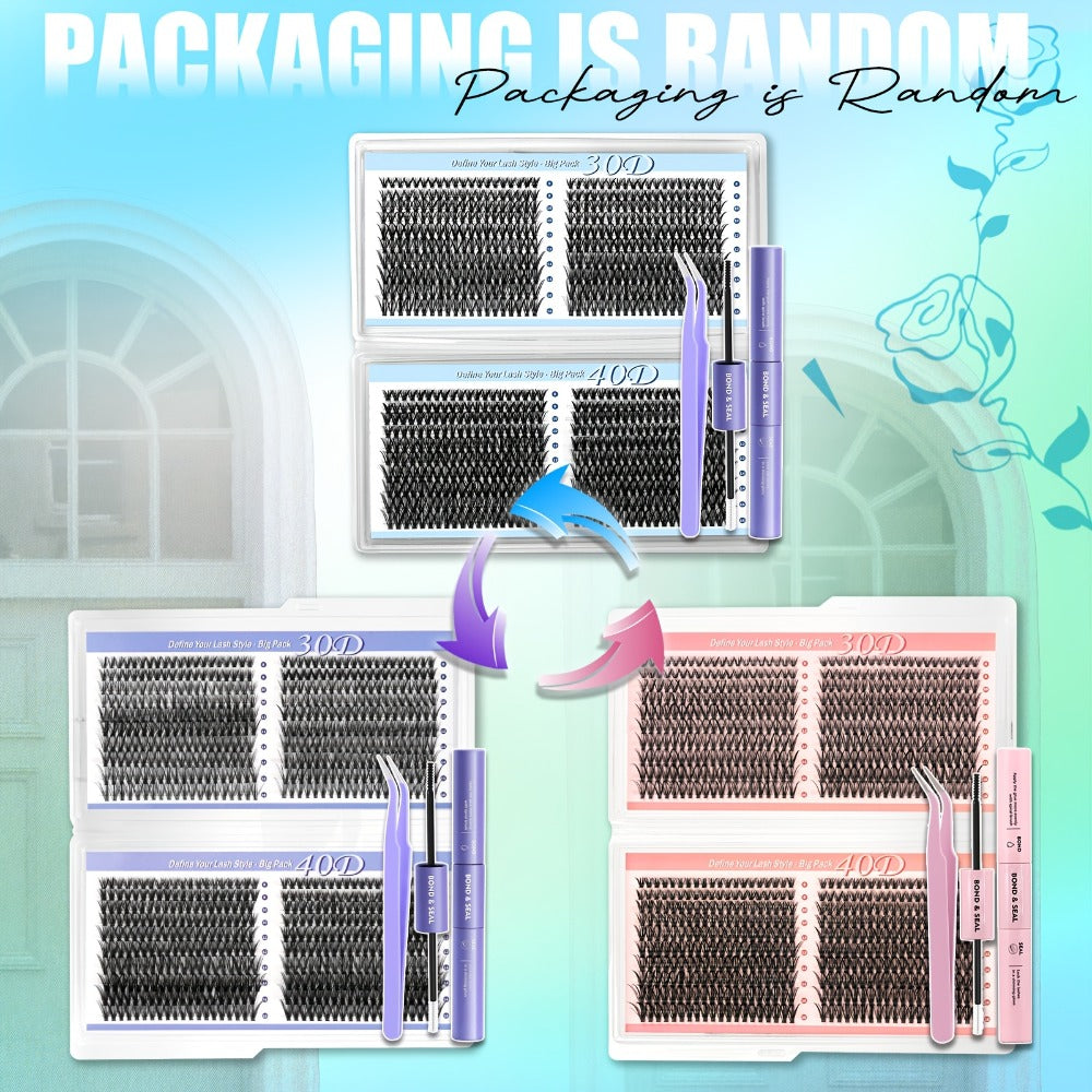 800-Piece 30D and 40D Lash Cluster Kit with Mixed 8–16mm Lengths, Bond-Seal Tube and Tweezers — image 8