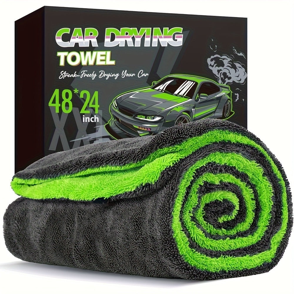 Car Drying Towel in 1400 GSM Microfiber with Two Size Options or Nine-Piece Wash Tool Bundle — image 1