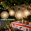 Solar Garden Lights 4-Pack Firework Stakes with 8 Modes in Warm White or Multicolor and Hanging Option — image 5