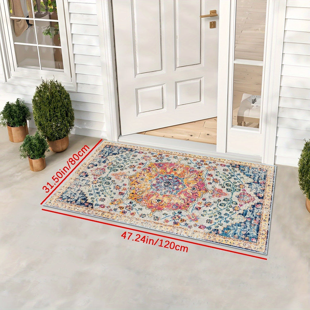 Outdoor Rug | Bohemian Vintage Machine Washable Patio RV Camping Picnic — image 7
