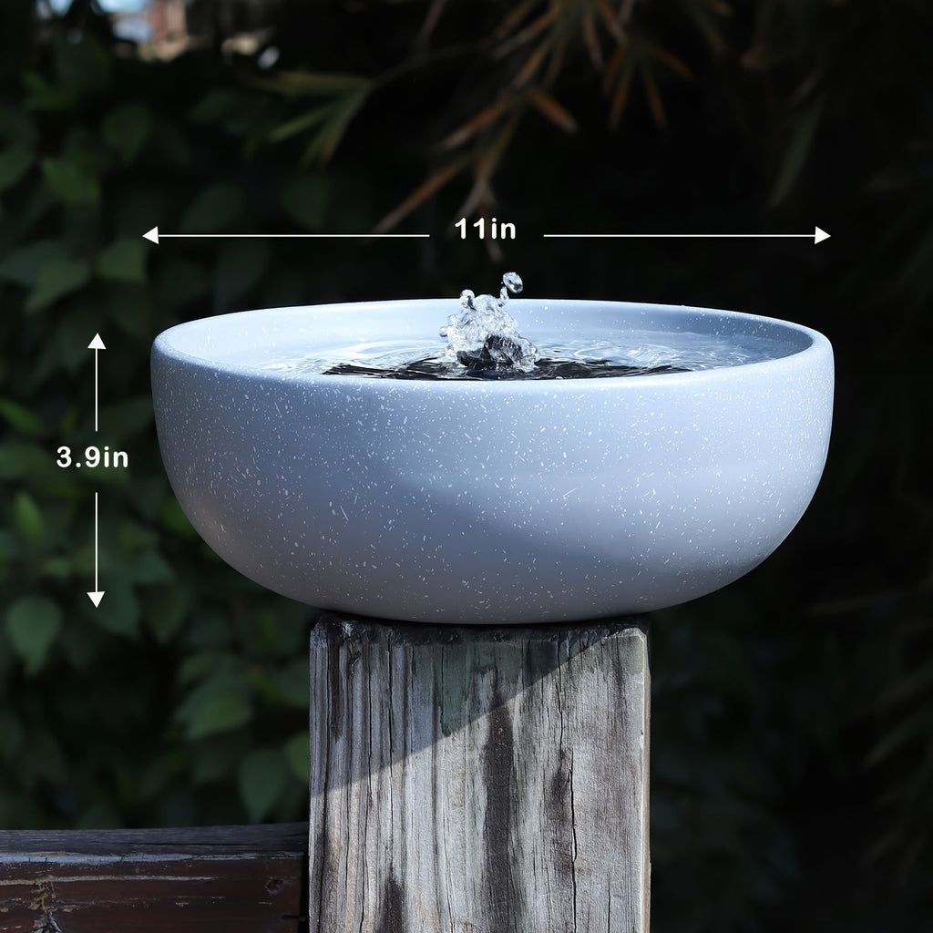 Bird Bath Solar Fountain 11.2" Outdoor Bubbler for Garden, Patio and Yard Use, with the Listed Configuration — image 2