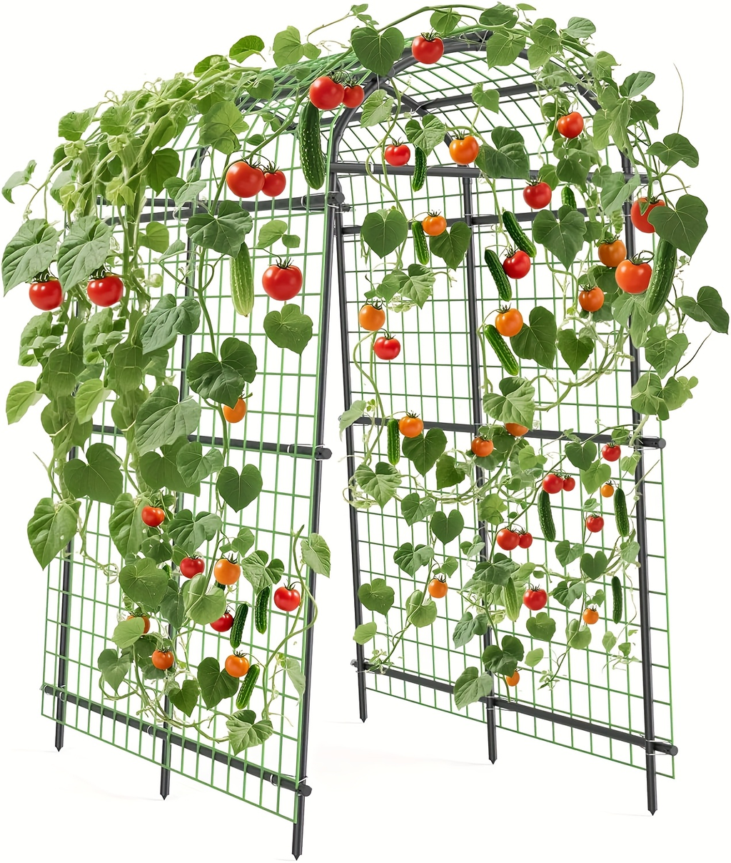 Climbing Arch Trellis 7.5ft Adjustable Metal Grid Garden Archway — image 8