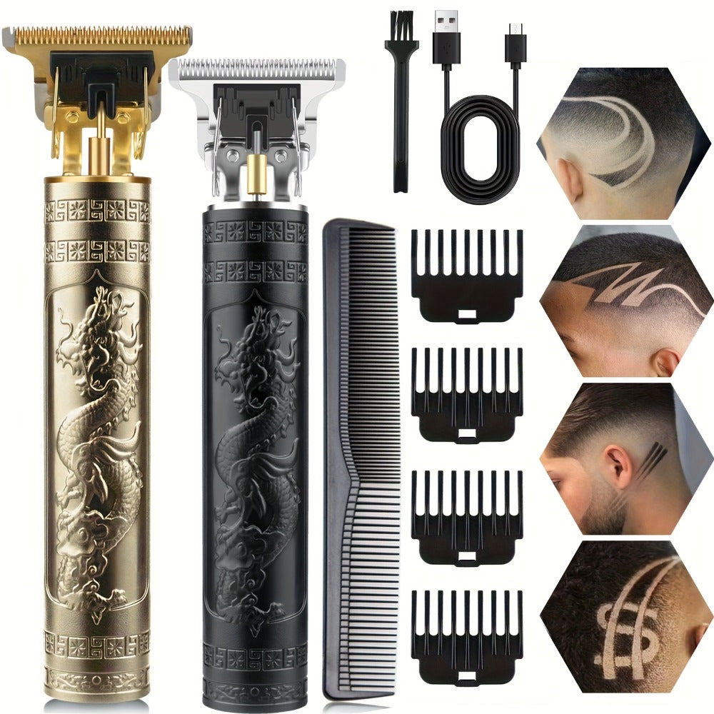 T-Blade Hair Trimmer with Four Guide Combs, USB Cable and Seven Dragon or Buddha Patterned Finish Options — image 2