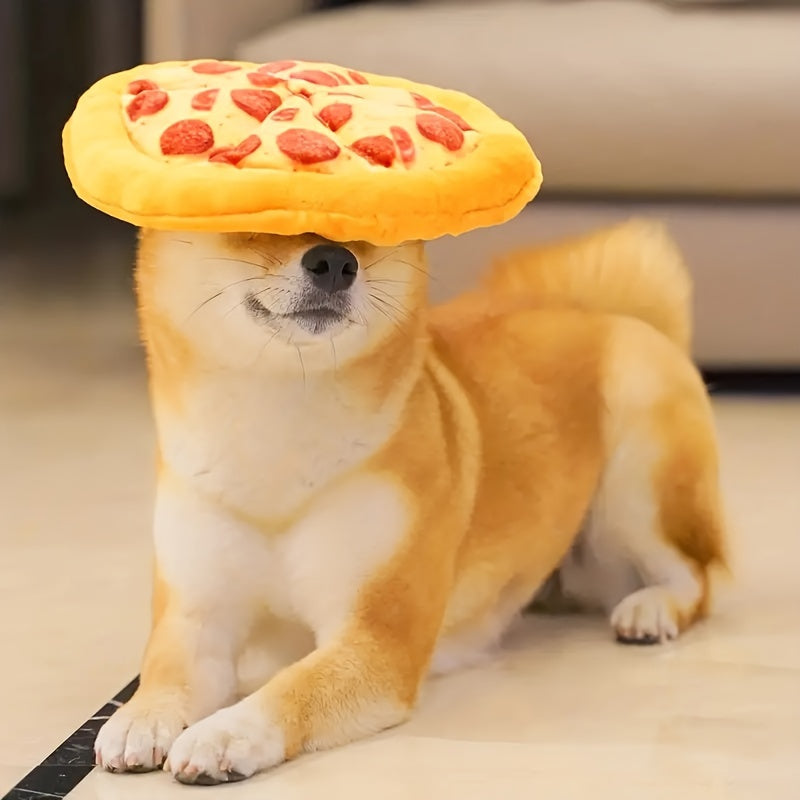 Dog Toy Pizza or Donut Plush with Built-In Squeaker and One or Two-Piece Pack Options for All Breeds — image 3
