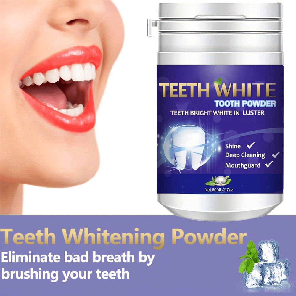 Baking Soda Tooth Powder with Honeysuckle & Mint Extract, Natural Teeth Whitening, Stain Removal & Fresh — image 5