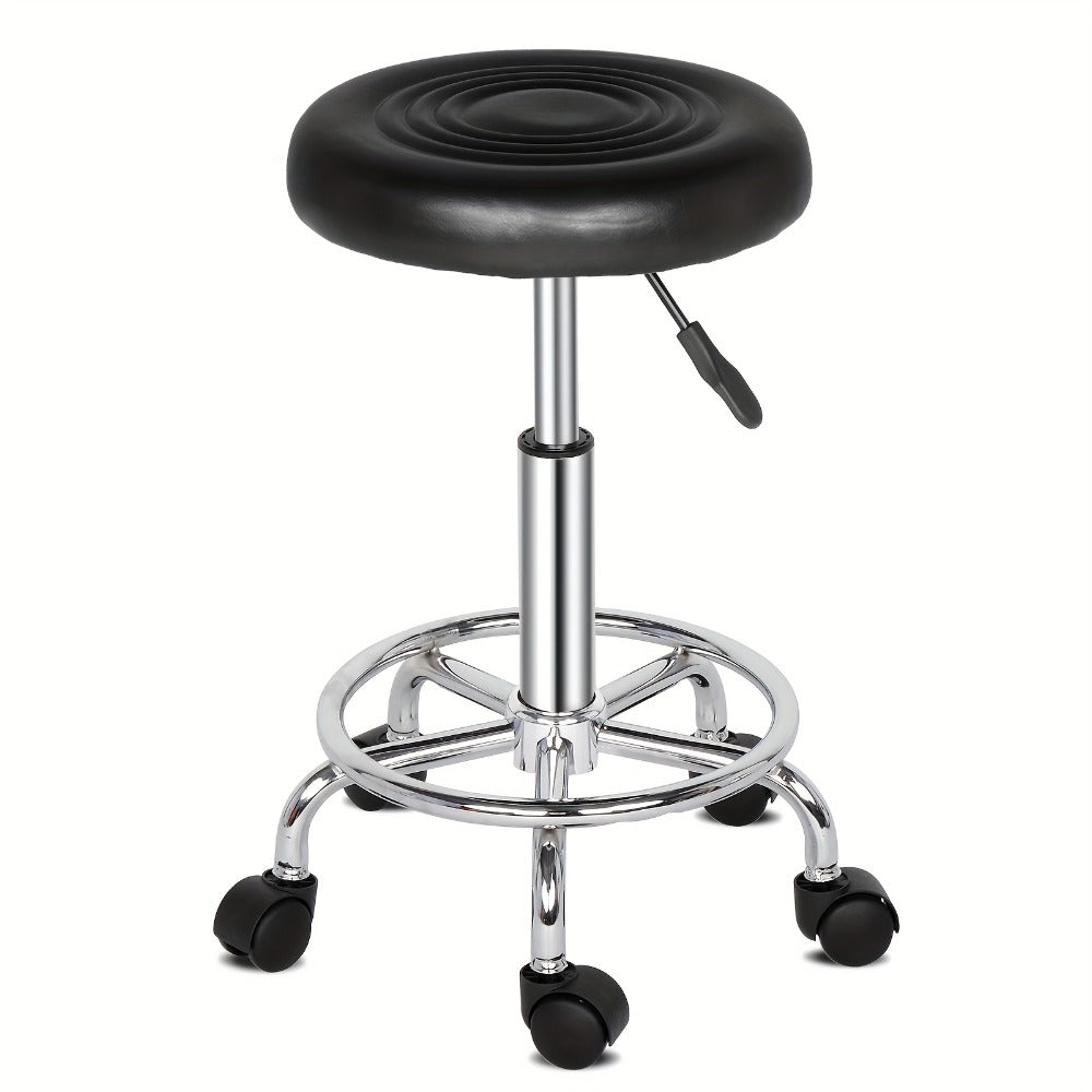 Saddle & Round Salon Stool with Backrest 360-Degree Swivel, Adjustable Height Professional Chair for Salon — image 10