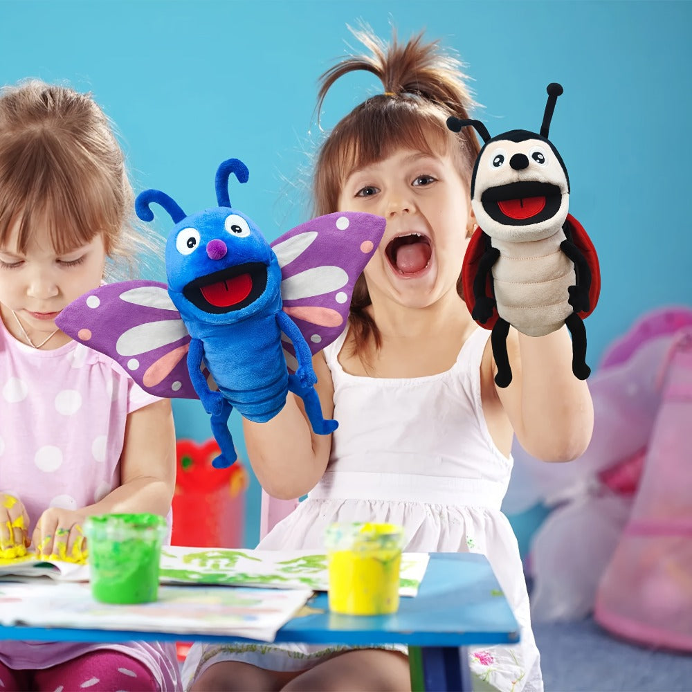 Movable-Mouth Insect Hand Puppets in Bee, Ladybird, Dragonfly, Butterfly, Ant and Caterpillar Styles — image 9