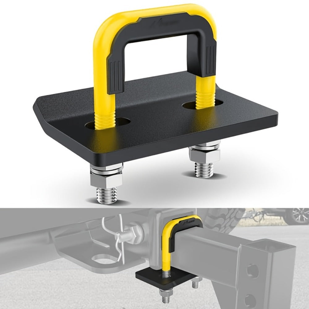 Trailer Hitch Tightener Anti Rattle Stabilizer 2 Inch Heavy Duty Steel U-Bolt with Rubber Cover Hitch Mount Wobble Eliminator