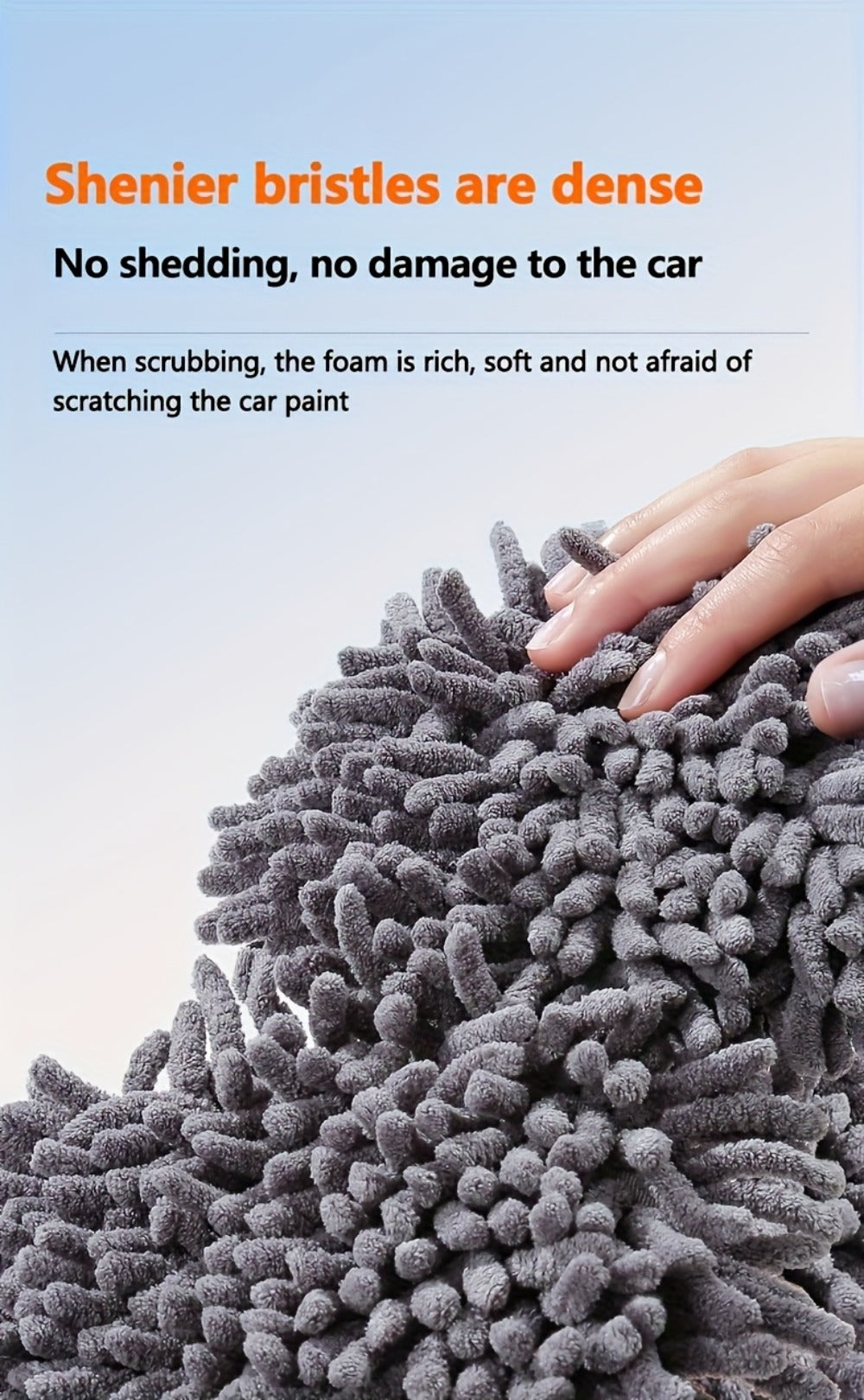 Car Wash Mop with Three-Stage Extension Handle, Rotating Microfiber Head and Replacement Head Option — image 16