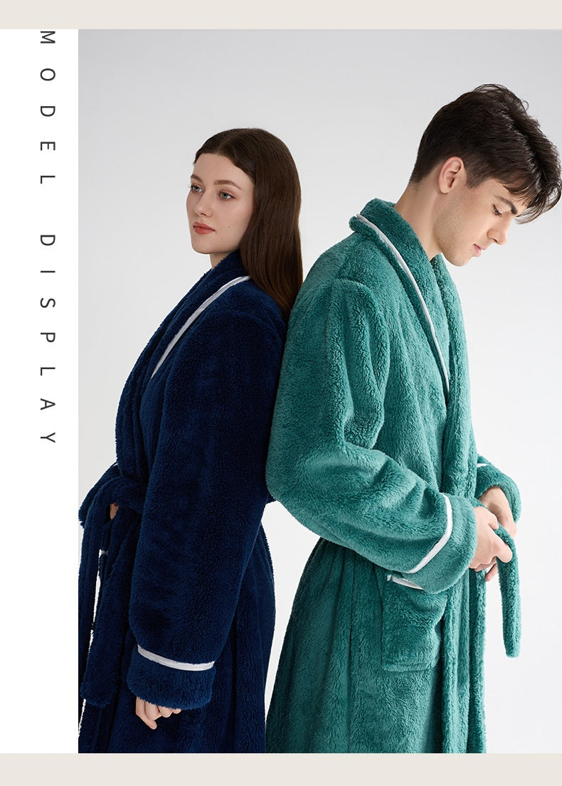 Autumn And Winter Thick Night-robe Couple Style