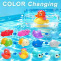 Six-Piece No-Hole Color-Changing Sea Animal Bath Toy Set with Six Shapes for Supervised Water Play — image 1