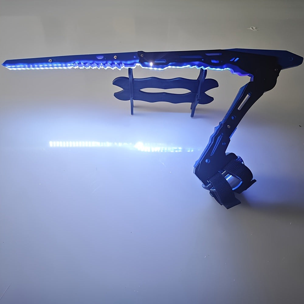 LED Mantis Knife Cyberpunk Light Up Acrylic Prop, Luminous Blade for Halloween Costume Cosplay Sci-Fi Role Play Party — image