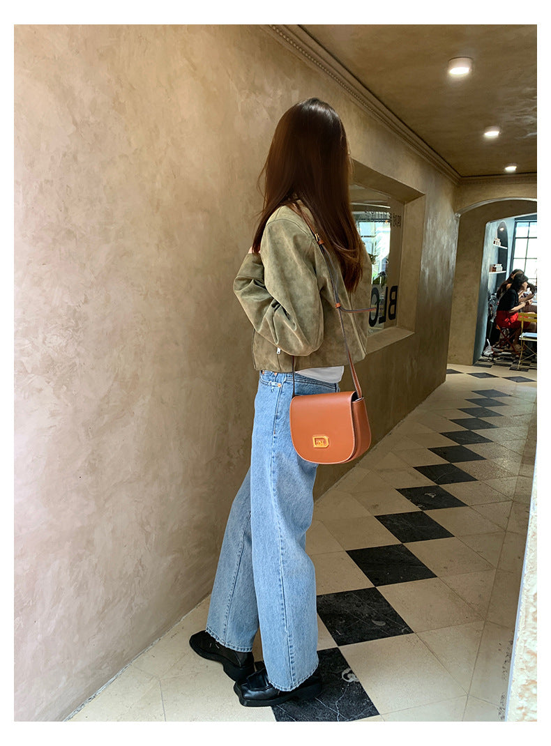 Retro Commuter Lazy Short Suede Fabric Jacket Coat For Women