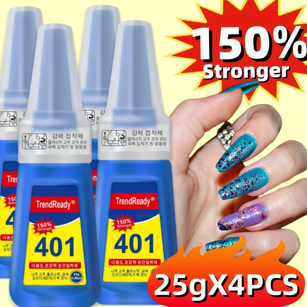 Nail Glue Set, TrendReady 401 25g Bottles in 1+1, 3+1, 5+1 or 7+1 Pack Options with Pointed Nozzles — image 5