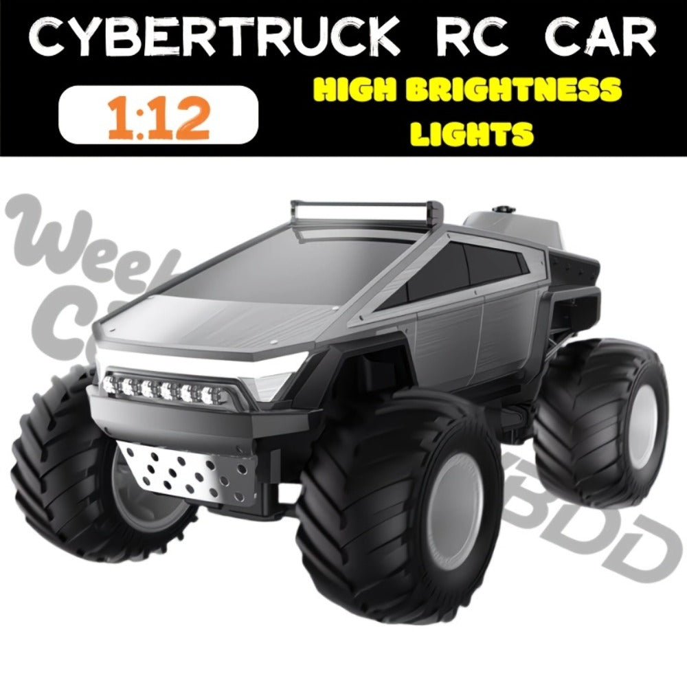 1:12 Scale RC Monster Truck 4WD, Remote Control Cybertruck & Pickup Truck with LED Lights & Sound Effects — image 4