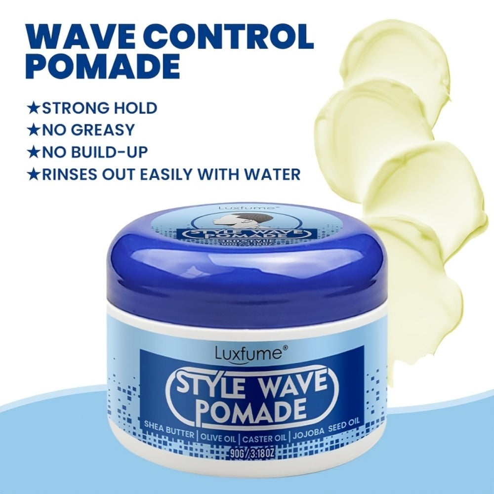 Wave Pomade 2-Pack Strong Hold & No Grease for Men – Easy Water Rinse, Perfect for Creating & Reinforcing 360 Waves — image 8
