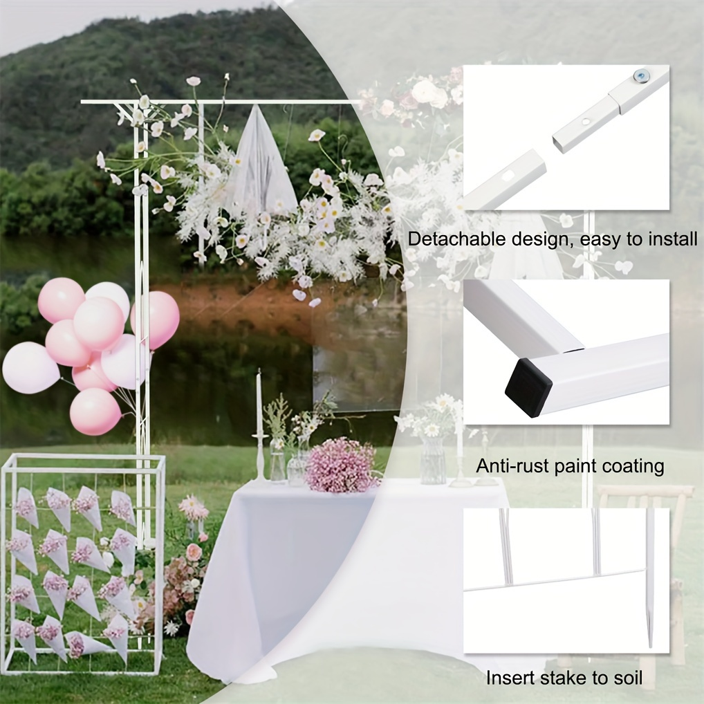 Wedding Arch Metal Garden Arbor Pergola Rose Trellis Backdrop Stand — image 10