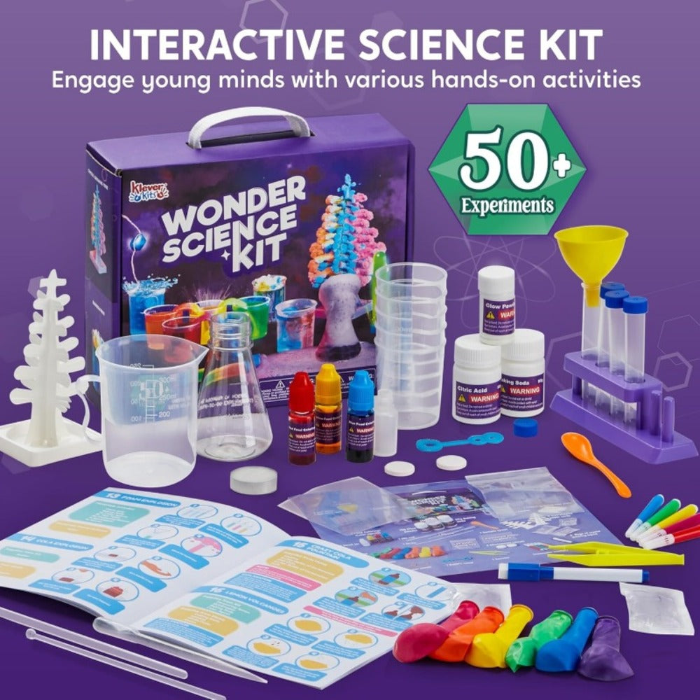 STEM Science Kit for Kids 50+ Experiments, Crystal Tree Growing Kit, Lava Lamp, Volcano Chemistry Set — image 9